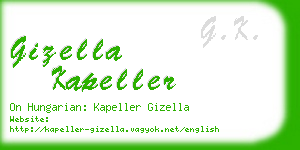 gizella kapeller business card